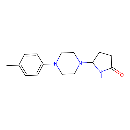 2-Pyrrolidinone, 5-(4-(4-(methylphenyl)-1-piperazinyl)- structure