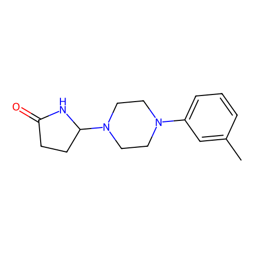 2-Pyrrolidinone, 5-(4-(3-(methylphenyl)-1-piperazinyl)- structure