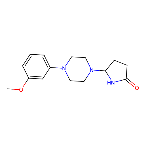 2-Pyrrolidinone, 5-(4-(3-methoxyphenyl)-1-piperazinyl)- structure