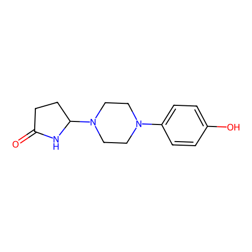 2-Pyrrolidinone, 5-(4-(4-hydroxyphenyl)-1-piperazinyl)- structure