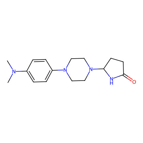 2-Pyrrolidinone, 5-(4-(4-(dimethylamino)phenyl)-1-piperazinyl)- structure
