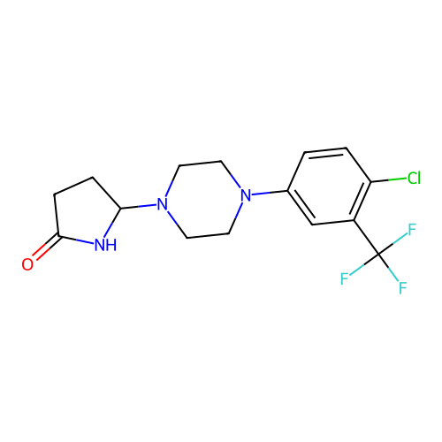 2-Pyrrolidinone, 5-(4-(4-chloro-3-(trifluoromethyl)phenyl)-1-piperazinyl)- structure