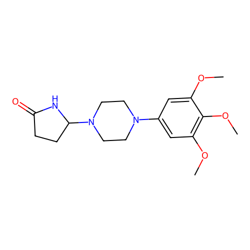 2-Pyrrolidinone, 5-(4-(3,4,5-trimethoxyphenyl)-1-piperazinyl)- structure