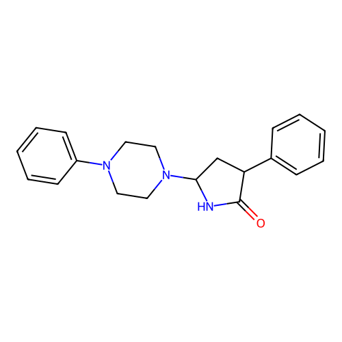 2-Pyrrolidinone, 3-phenyl-5-(4-phenyl-1-piperazinyl)- structure