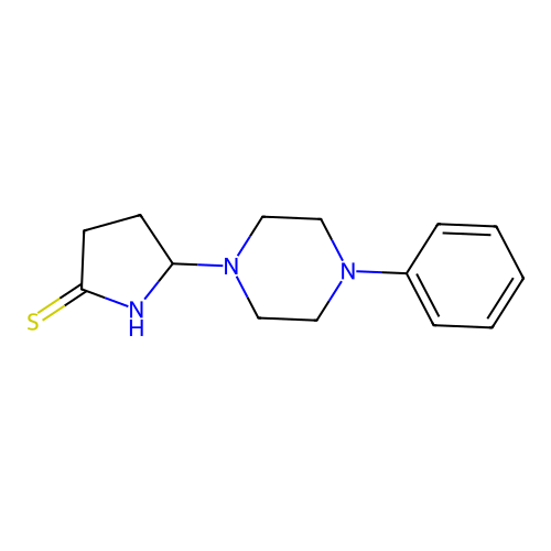 2-Pyrrolidinethione, 5-(4-phenyl-1-piperazinyl)- structure