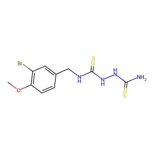 1-[(3-Bromo-4-methoxyphenyl)methyl]-3-(carbamothioylamino)thiourea structure