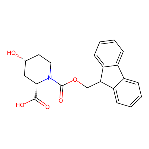 (2S,4R)-Fmoc-4-hydroxypiperidine-2-carboxylic acid structure