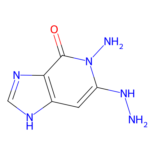 5-Amino-6-hydrazino-1,5-dihydro-imidazo(4,5-c)pyridin-4-one structure