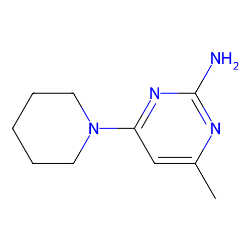 2-Amino-4-piperidino-6-methylpyrimidine structure