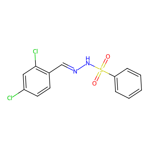 N'-[(E)-(2,4-dichlorophenyl)methylidene]benzenesulfonohydrazide structure