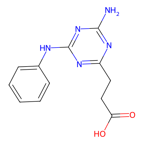 3-(4-amino-6-anilino-1,3,5-triazin-2-yl)propanoic Acid structure