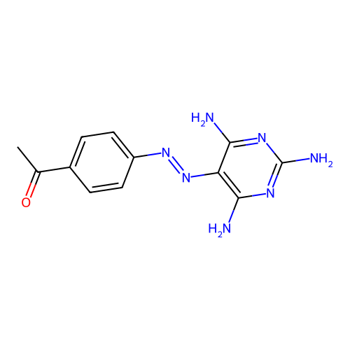 1-{4-[(e)-(2,4,6-Triaminopyrimidin-5-yl)diazenyl]phenyl}ethanone structure