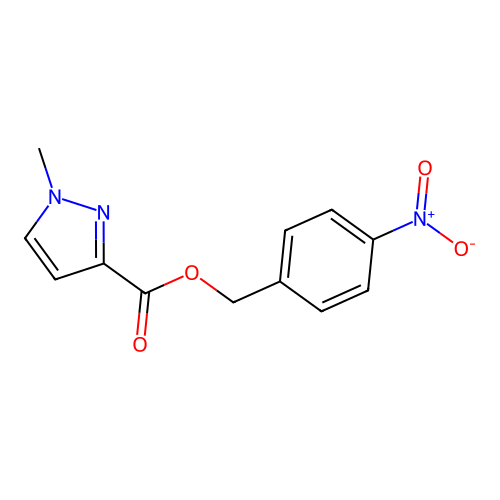 4-nitrobenzyl 1-methyl-1H-pyrazole-3-carboxylate structure