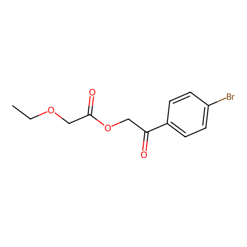 2-(4-Bromophenyl)-2-oxoethyl 2-ethoxyacetate structure