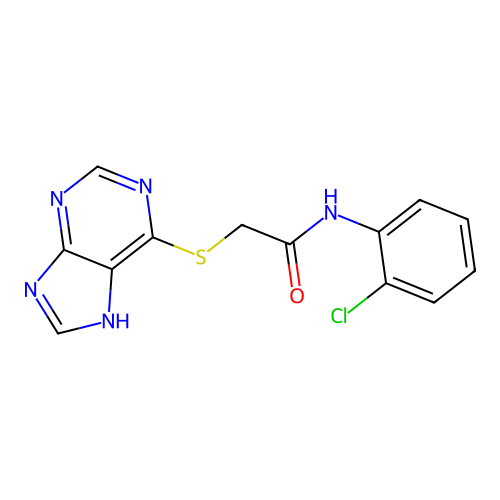 N-(2-chlorophenyl)-2-(9H-purin-6-ylsulfanyl)acetamide structure