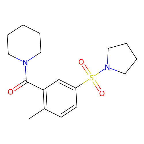 (2-Methyl-5-pyrrolidin-1-ylsulfonylphenyl)-piperidin-1-ylmethanone structure