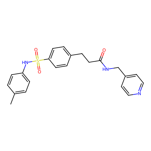 3-[4-[(4-methylphenyl)sulfamoyl]phenyl]-N-(pyridin-4-ylmethyl)propanamide structure