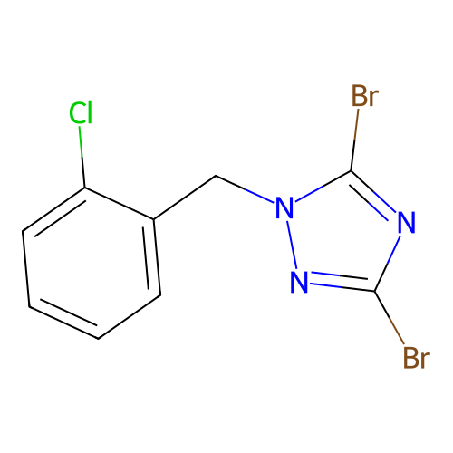 3,5-Dibromo-1-[(2-chlorophenyl)methyl]-1H-1,2,4-triazole structure