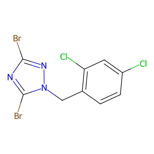 3,5-dibromo-1-(2,4-dichlorobenzyl)-1H-1,2,4-triazole structure