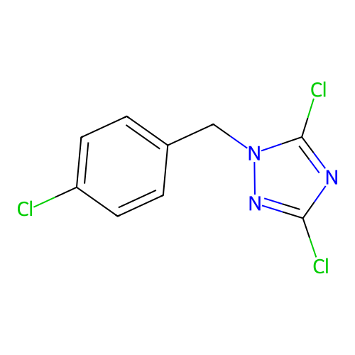 3,5-dichloro-1-(4-chlorobenzyl)-1H-1,2,4-triazole structure