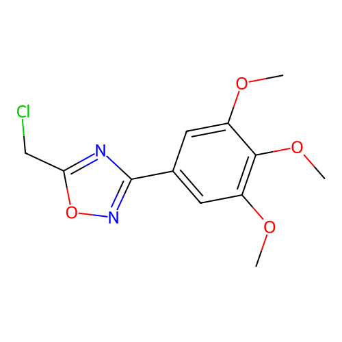 5-(Chloromethyl)-3-(3,4,5-trimethoxyphenyl)-1,2,4-oxadiazole structure