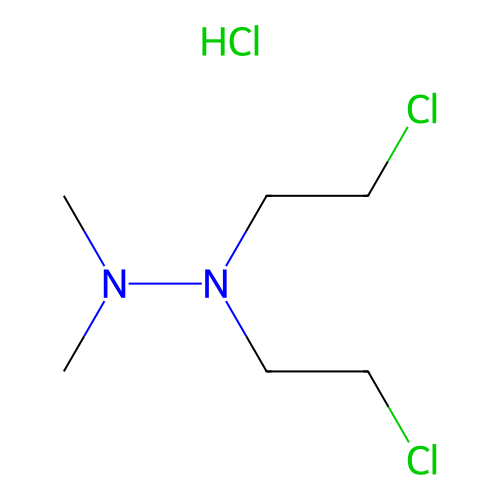 Hydrazine, 1,1-bis(2-chloroethyl)-2,2-dimethyl-, hydrochloride structure