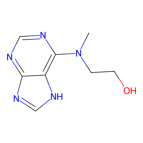 2-[methyl(7H-purin-6-yl)amino]ethanol structure