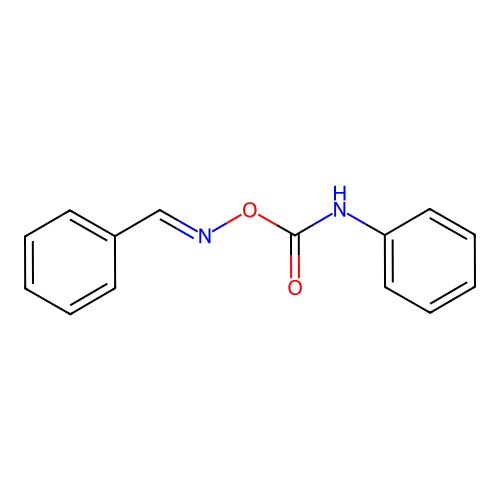 benzaldehyde O-(anilinocarbonyl)oxime structure