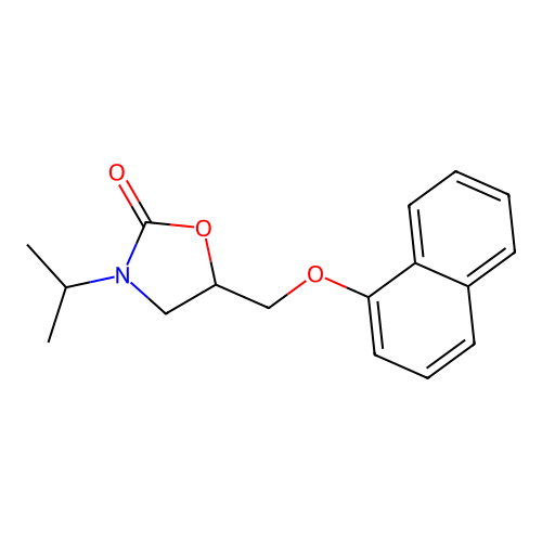 2-Oxazolidinone, 3-(1-methylethyl)-5-[(1-naphthalenyloxy)methyl]- structure