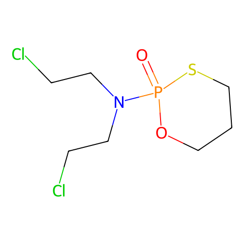 N,N-bis(2-chloroethyl)-2-oxo-1,3,2lambda5-oxathiaphosphinan-2-amine structure