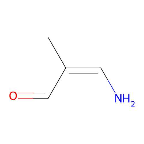 (2Z)-3-amino-2-methylacrylaldehyde structure