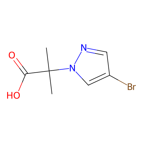 2-(4-bromo-1H-pyrazol-1-yl)-2-methylpropanoic acid structure