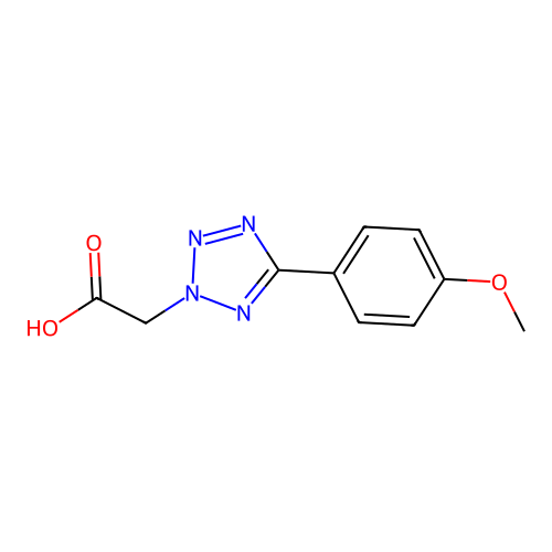 2-[5-(4-Methoxyphenyl)tetrazol-2-yl]acetic acid structure