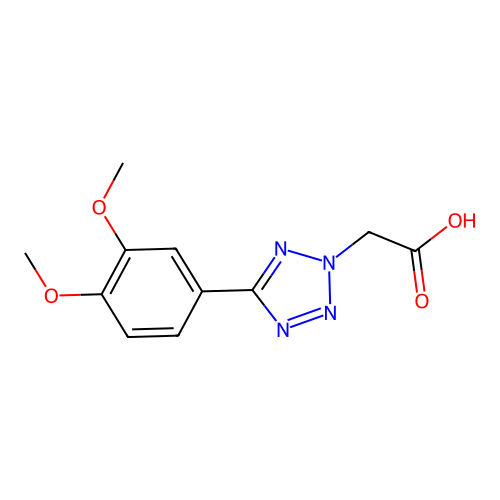 [5-(3,4-dimethoxyphenyl)-2H-tetrazol-2-yl]acetic acid structure