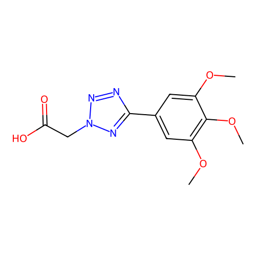 [5-(3,4,5-trimethoxyphenyl)-2H-tetrazol-2-yl]acetic acid structure