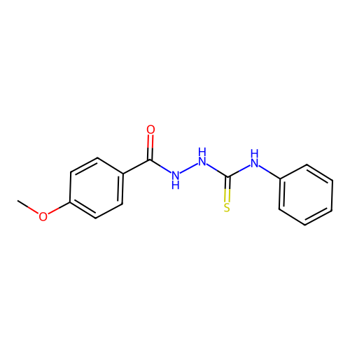 2-(4-methoxybenzoyl)-N-phenylhydrazinecarbothioamide structure