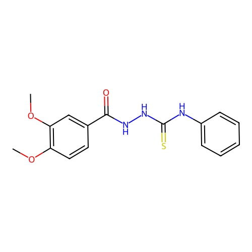 2-(3,4-dimethoxybenzoyl)-N-phenylhydrazinecarbothioamide structure