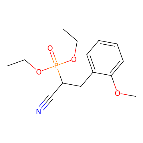 2-Diethoxyphosphoryl-3-(2-methoxyphenyl)propanenitrile structure