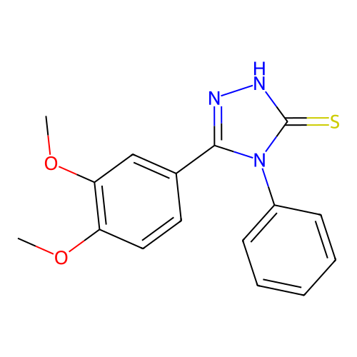 5-(3,4-dimethoxyphenyl)-4-phenyl-4H-1,2,4-triazole-3-thiol structure