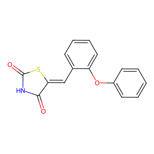 (5Z)-5-[(2-phenoxyphenyl)methylidene]-1,3-thiazolidine-2,4-dione structure