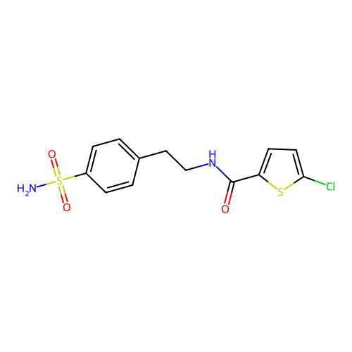 5-chloro-N-[2-(4-sulfamoylphenyl)ethyl]thiophene-2-carboxamide structure