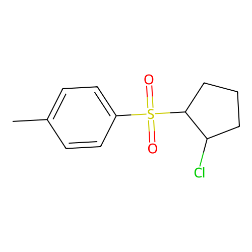 Trans-2-chlorocyclopentyl P-tolyl sulfone structure