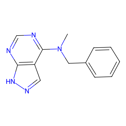 N-benzyl-N-methyl-1H-pyrazolo[5,4-d]pyrimidin-4-amine structure