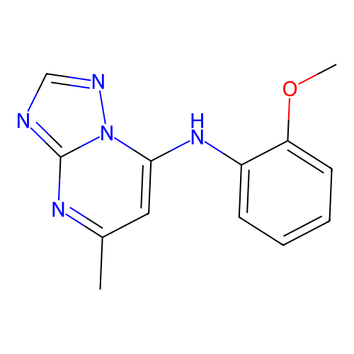 N-(2-methoxyphenyl)-5-methyl-[1,2,4]triazolo[1,5-a]pyrimidin-7-amine structure