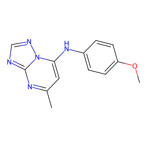 N-(4-methoxyphenyl)-5-methyl-[1,2,4]triazolo[1,5-a]pyrimidin-7-amine structure