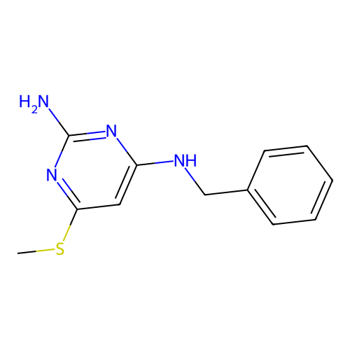 N~4~-Benzyl-6-(methylsulfanyl)pyrimidine-2,4-diamine structure