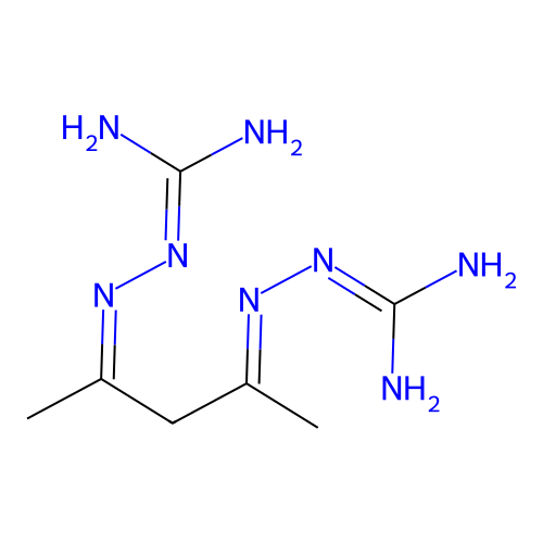 2-[[(4Z)-4-(diaminomethylidenehydrazinylidene)pentan-2-ylidene]amino]guanidine structure