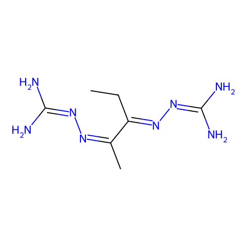 Ethylmethylglyoxal bis(amidinohydrazone)sulfate structure