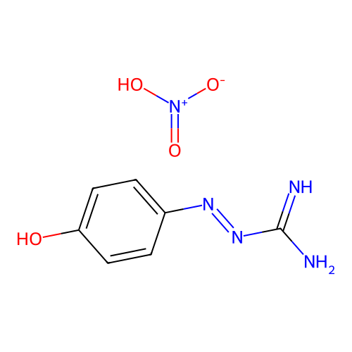 2-(4-Oxocyclohexa-2,5-dien-1-ylidene)hydrazinecarboximidamide nitrate structure