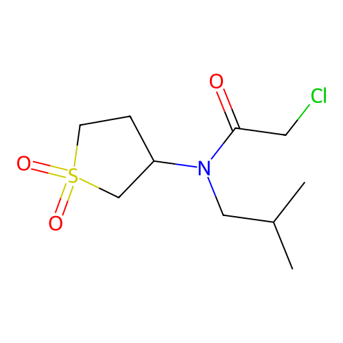 2-chloro-N-(1,1-dioxidotetrahydrothien-3-yl)-N-isobutylacetamide structure